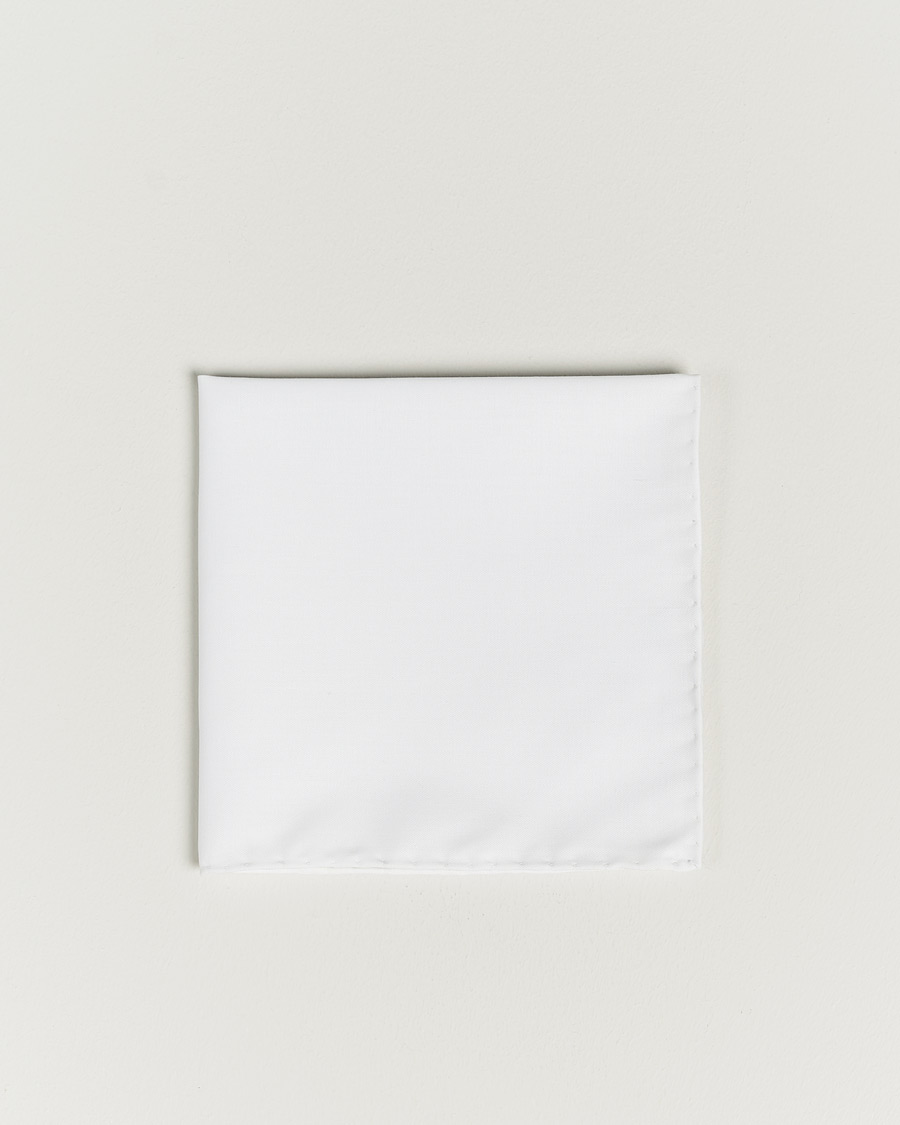 Men | Pocket Squares | Eton | Signature Twill Pocket Square White