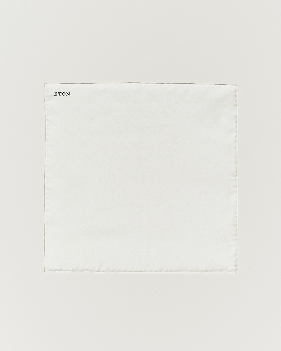 Men | Pocket Squares | Eton | Silk Pocket Square White