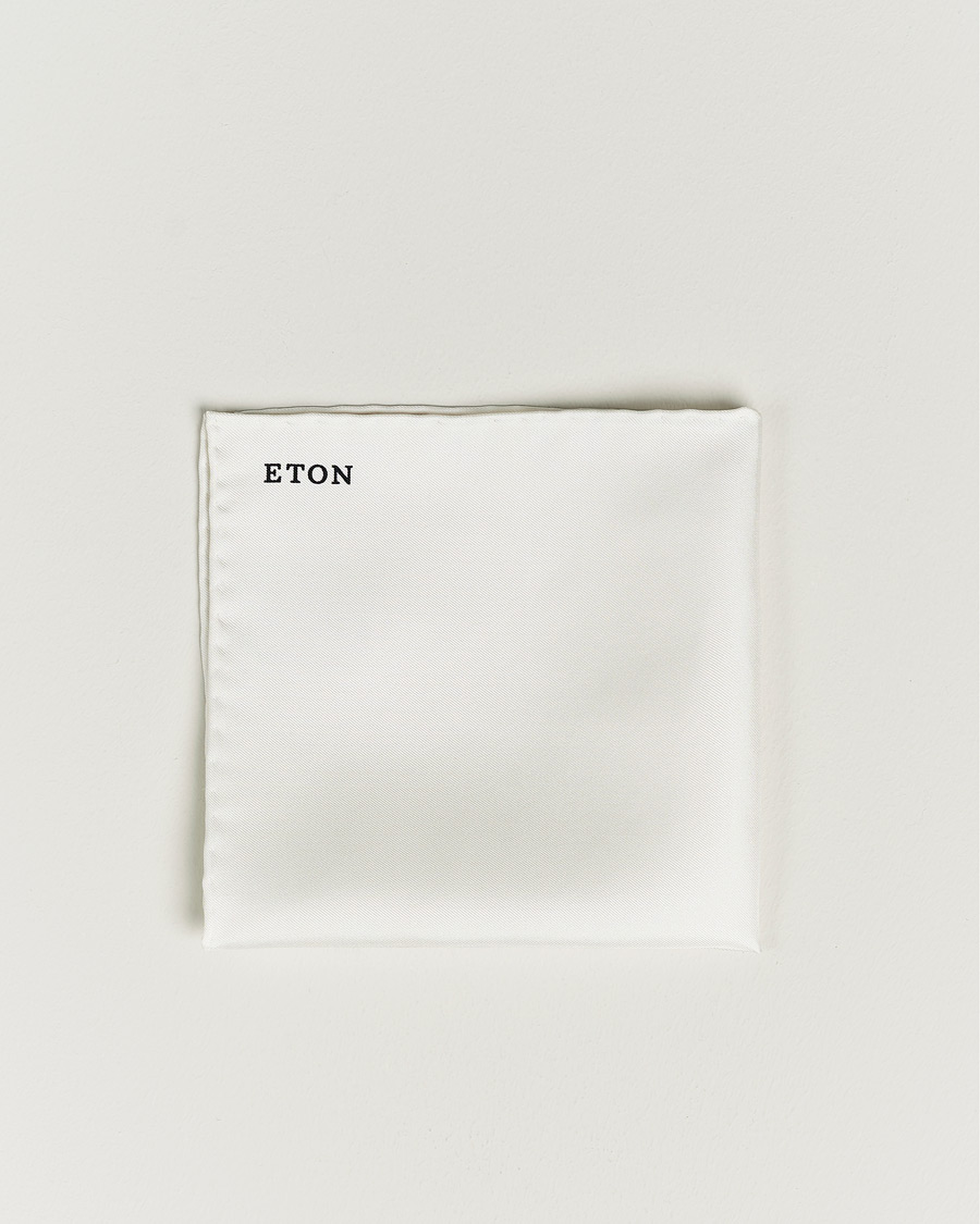 Men | Pocket Squares | Eton | Silk Pocket Square White
