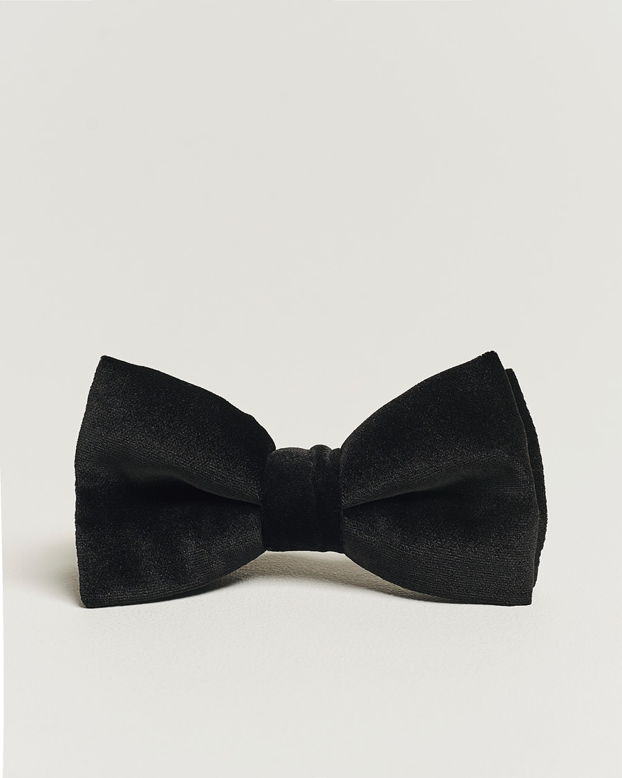 Men | Eton Pre-Tied Velvet Bow Tie Black | Eton | Pre-Tied Velvet Bow Tie Black