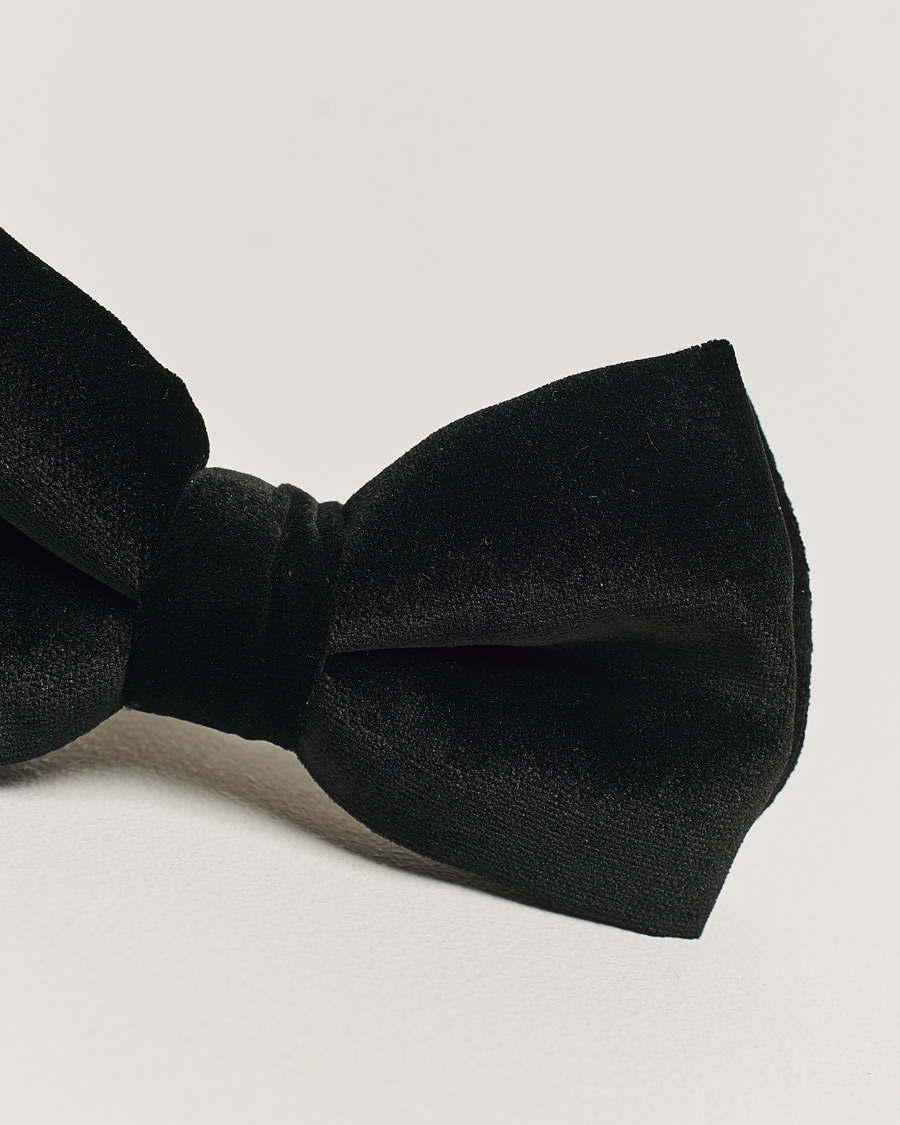 Men | Eton Pre-Tied Velvet Bow Tie Black | Eton | Pre-Tied Velvet Bow Tie Black