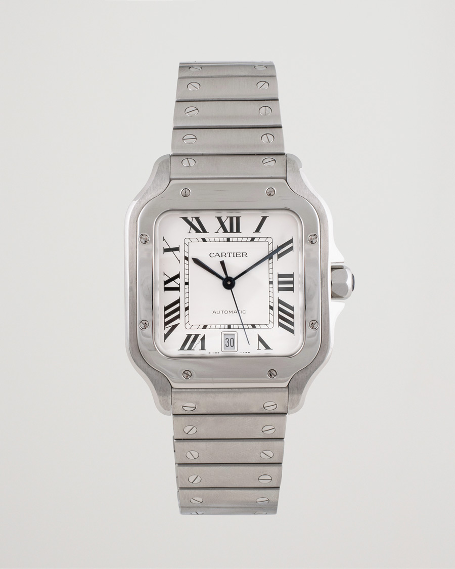 Men | Pre-Owned & Vintage Watches | Cartier Pre-Owned | Santos De Cartier Steel White