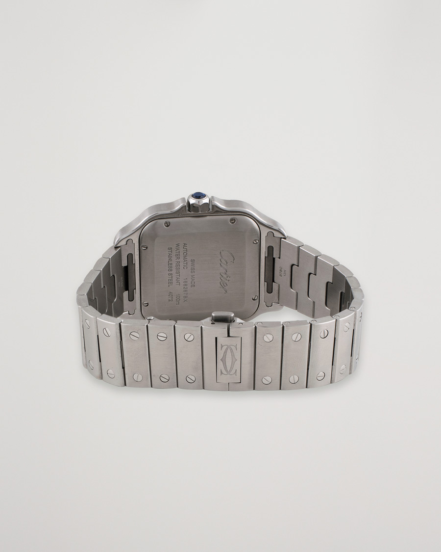 Men | Pre-Owned & Vintage Watches | Cartier Pre-Owned | Santos De Cartier Steel White