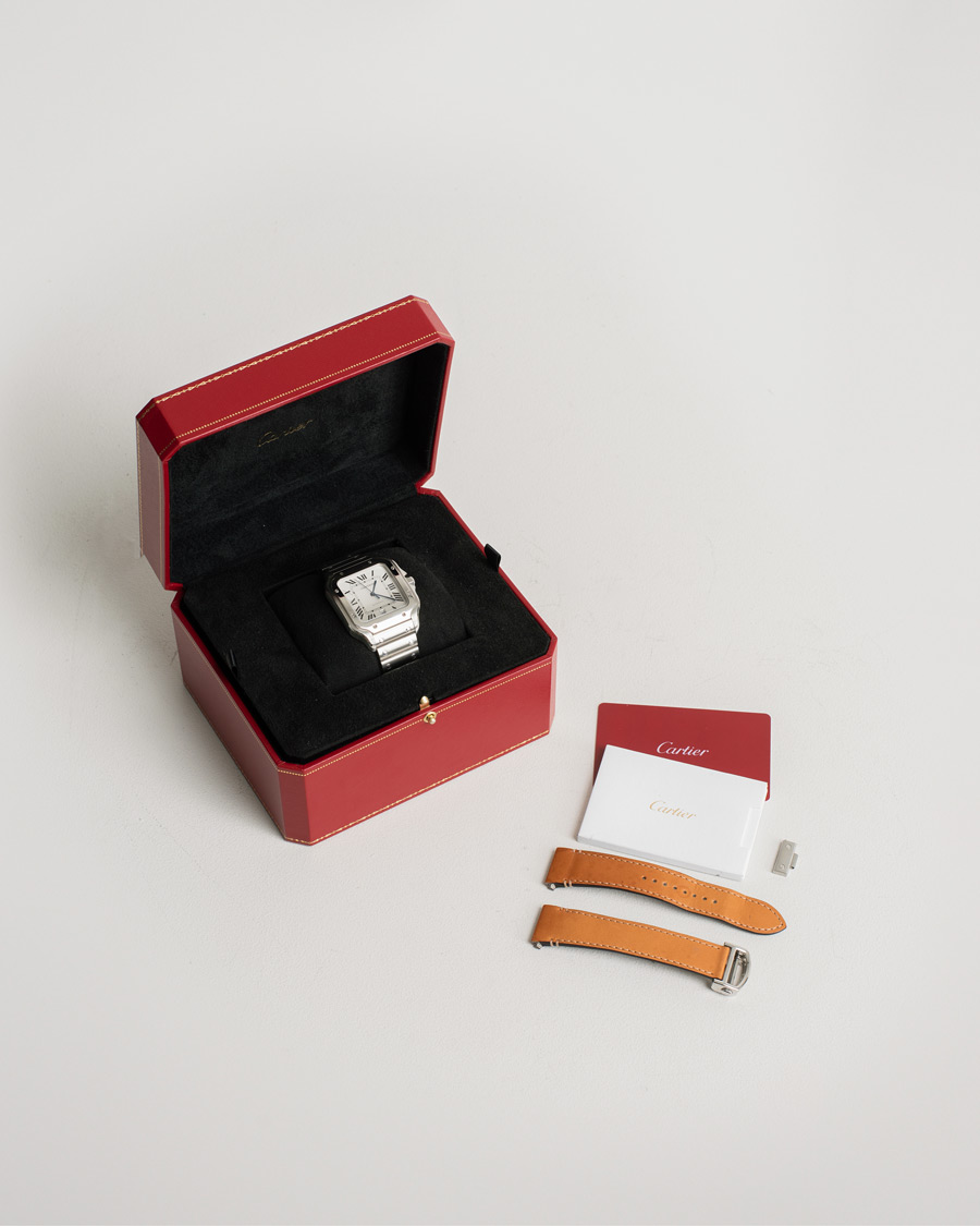 Men | Pre-Owned & Vintage Watches | Cartier Pre-Owned | Santos De Cartier Steel White