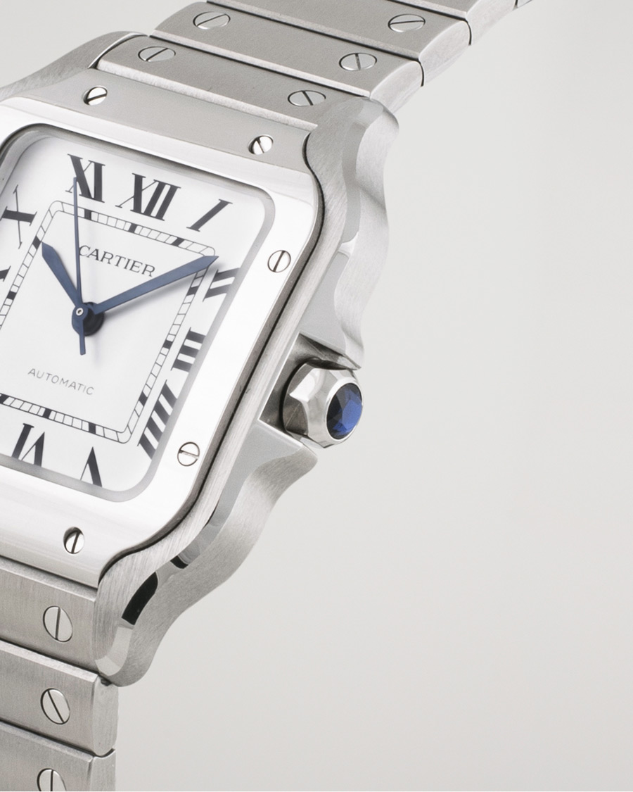 Men | Pre-Owned & Vintage Watches | Cartier Pre-Owned | Santos De Cartier WSSA0029 Steel White