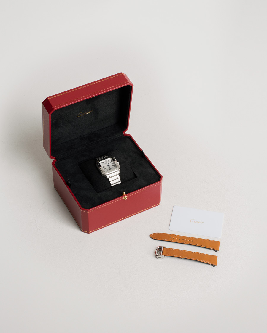 Men | Pre-Owned & Vintage Watches | Cartier Pre-Owned | Santos De Cartier WSSA0029 Steel White