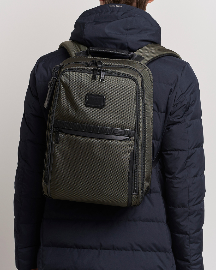 Men | TUMI Alpha 3 Slim Backpack Olive Night | TUMI | Alpha 3 Slim Backpack Olive Night