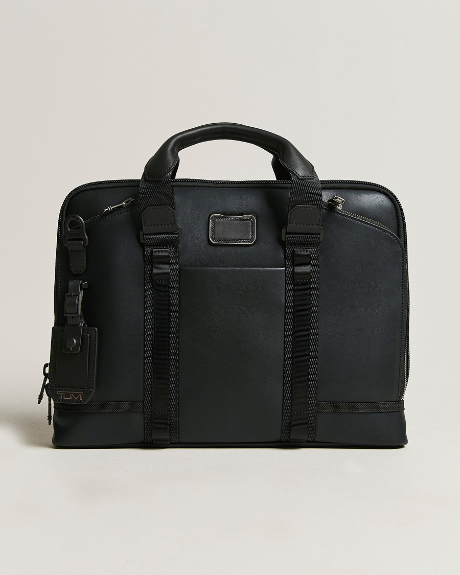 Men | Bags | TUMI | Alpha Bravo Academy Leather Brief Black