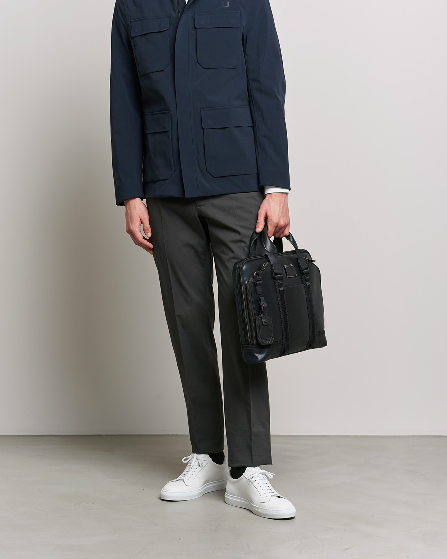 Men | Bags | TUMI | Alpha Bravo Academy Leather Brief Black