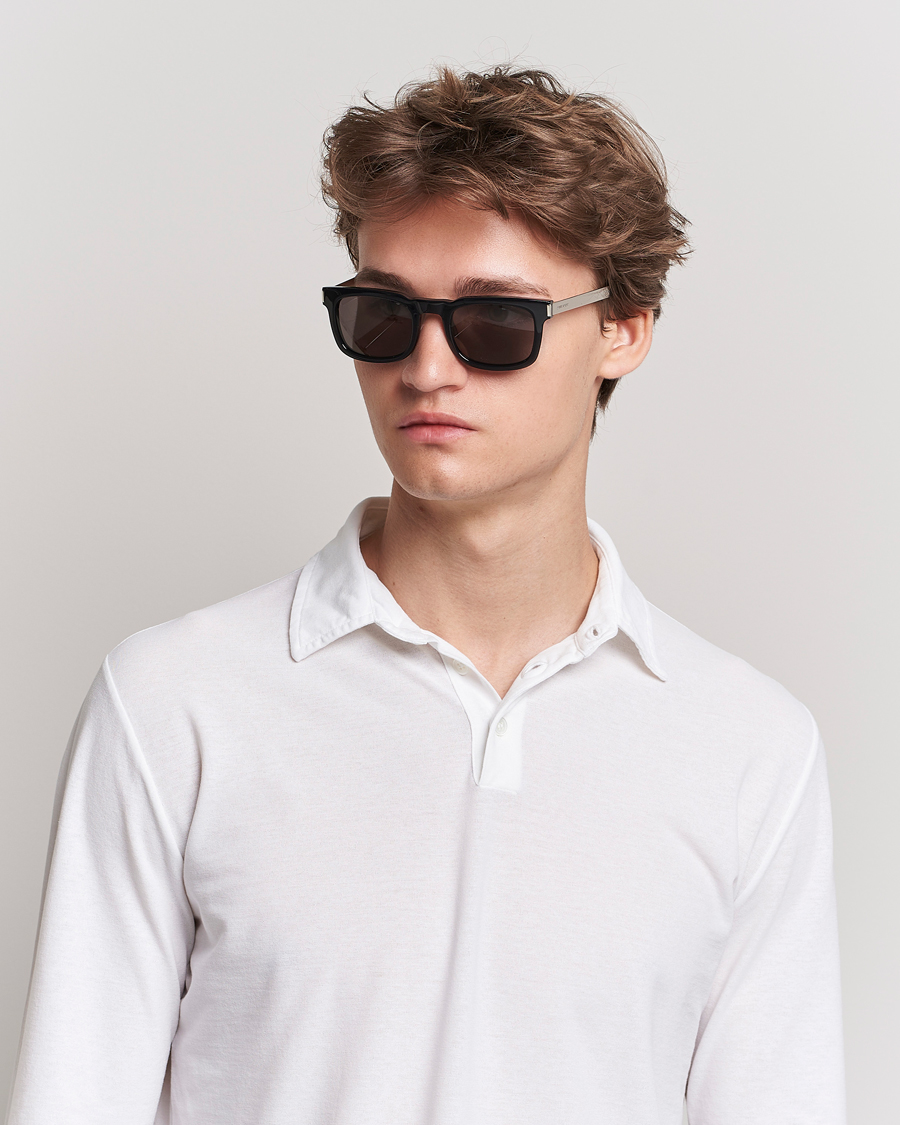 Men | Sunglasses | Saint Laurent | SL 581 Sunglasses Black/Silver