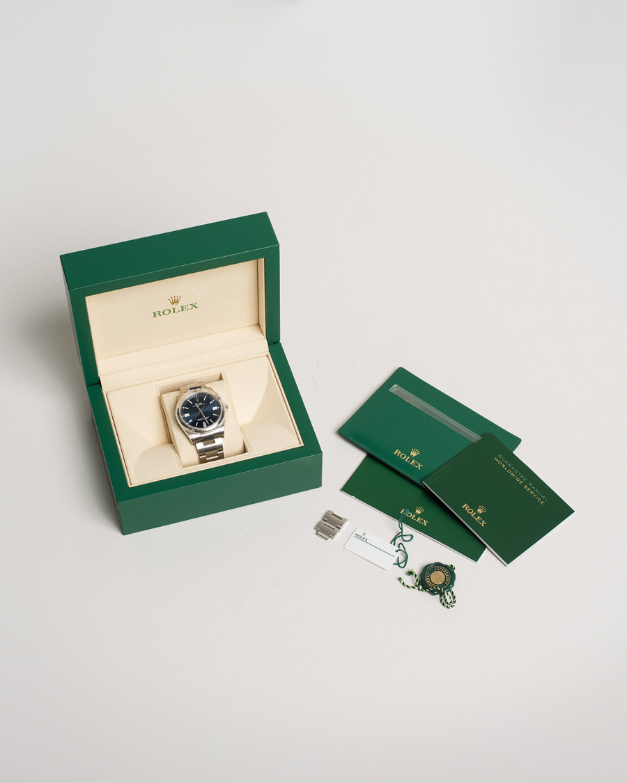 Men | Pre-Owned & Vintage Watches | Rolex Pre-Owned | Oyster Perpetual 36 126000 Steel Blue