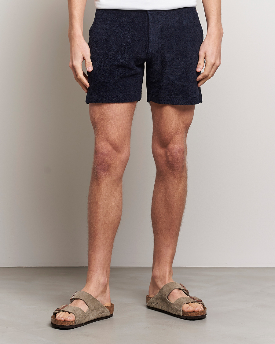 Men | Shorts | Orlebar Brown | Bulldog Towelling Shorts Night Iris