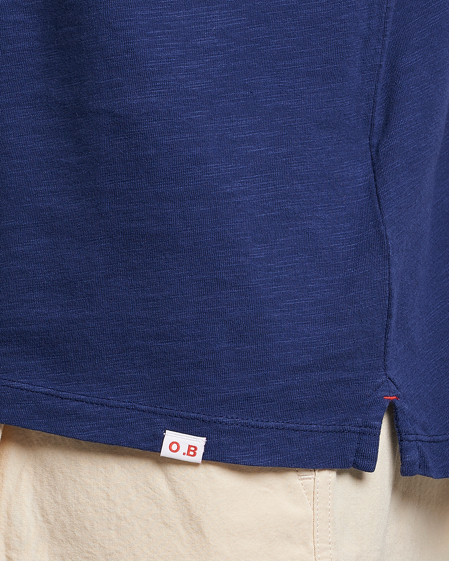 Men | T-Shirts | Orlebar Brown | OB Classic Garment Dyed Cotton T-Shirt Lagoon Blue