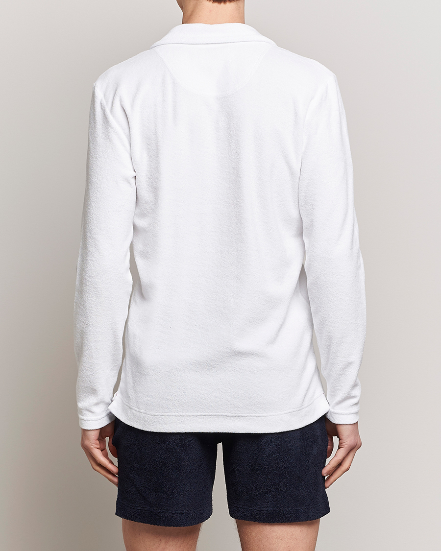 Men | Sweaters & Knitwear | Orlebar Brown | Terry Long Sleeve OB Stripe White