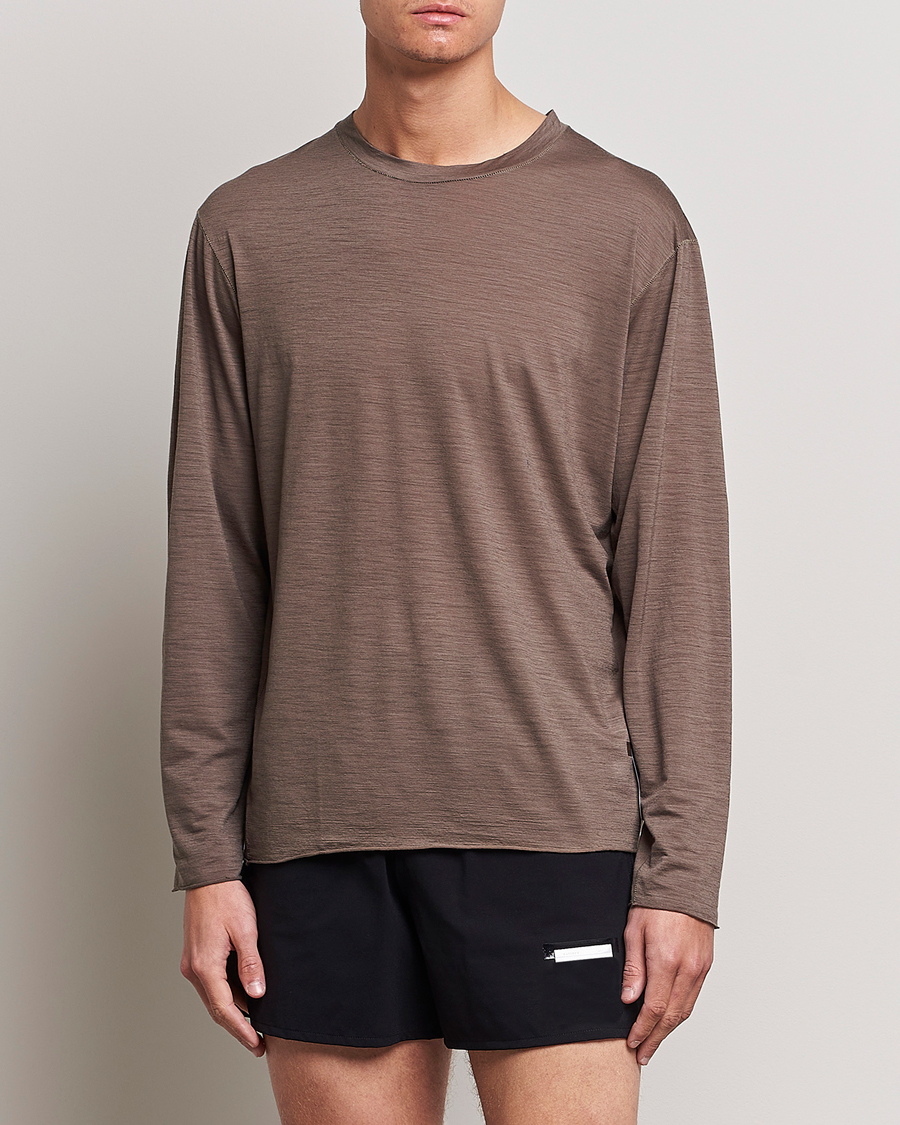 Men | T-Shirts | Satisfy | CloudMerino Long Tee Warm Stone