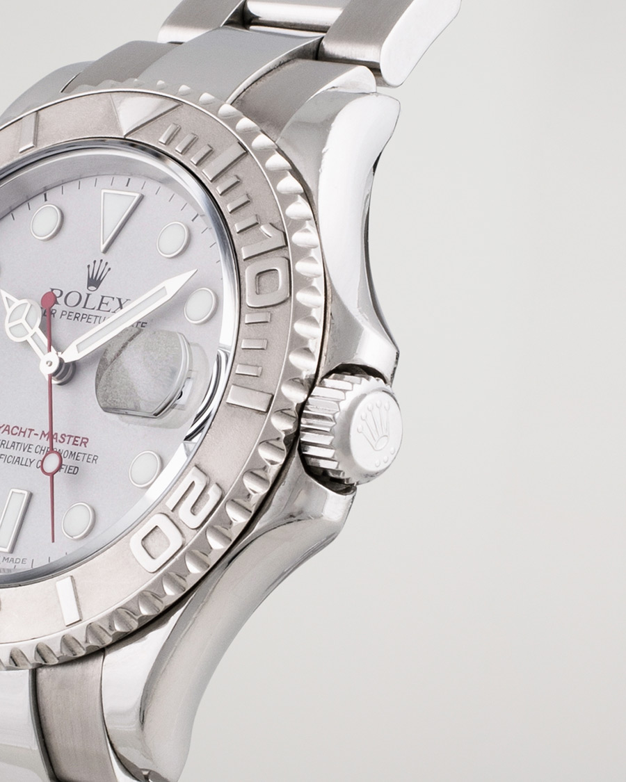 Men | Pre-Owned & Vintage Watches | Rolex Pre-Owned | Yacht Master 16622 Oyster Perpetual Steel Platinum Steel Silver