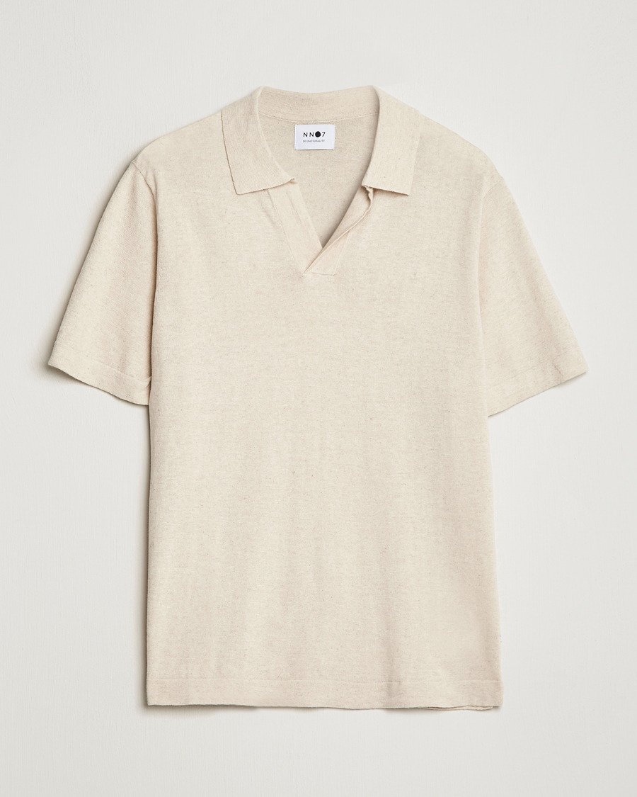 Men | Polo Shirts | NN07 | Ryan Cotton/Linen Polo Oat
