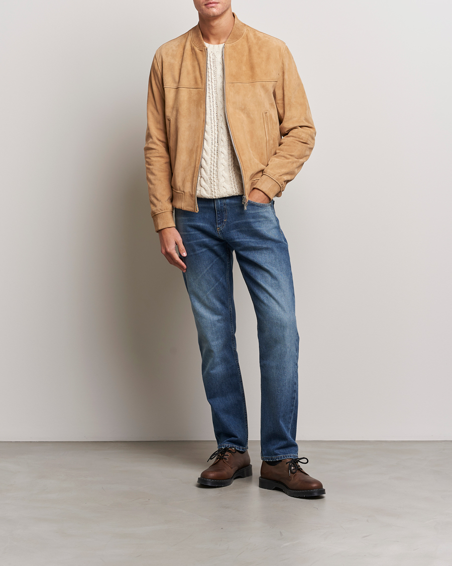 Men | Coats & Jackets | BOSS BLACK | Malbano Suede Jacket Medium Beige