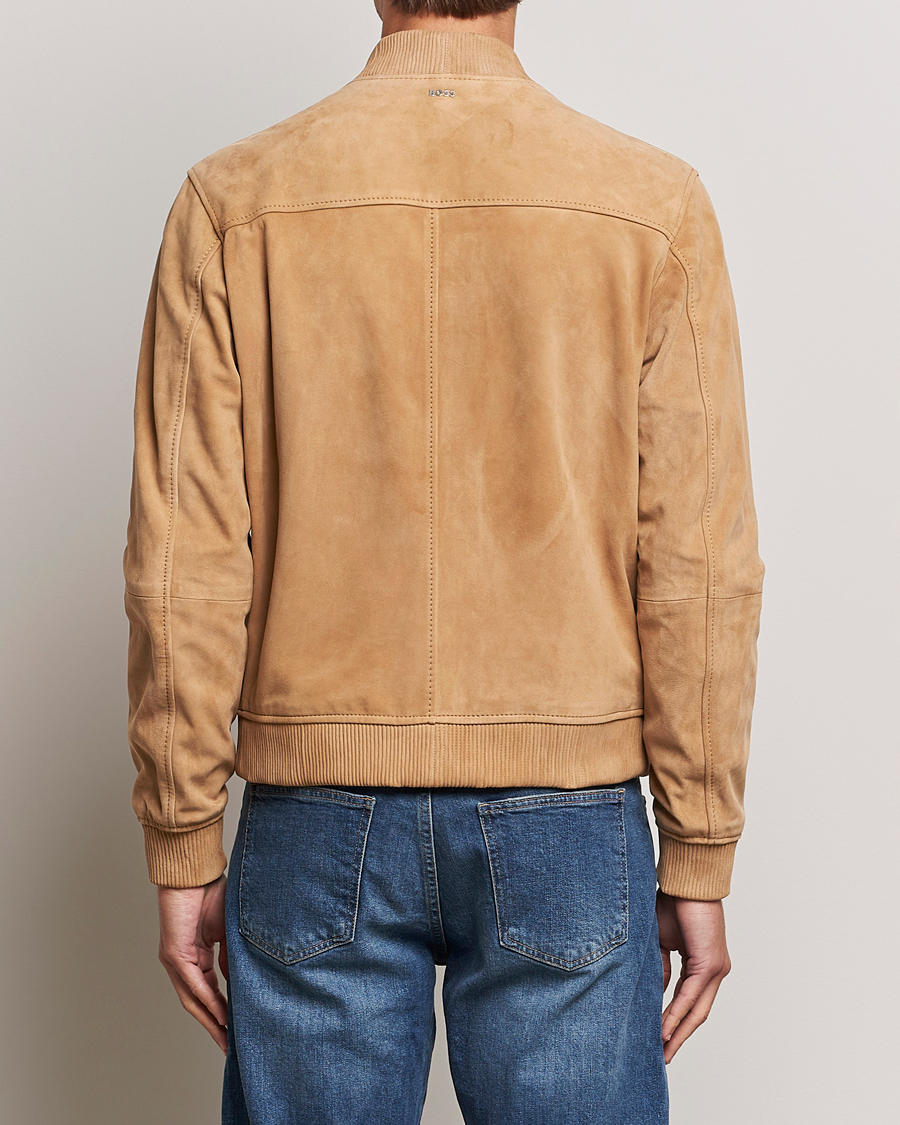 Men | Coats & Jackets | BOSS BLACK | Malbano Suede Jacket Medium Beige