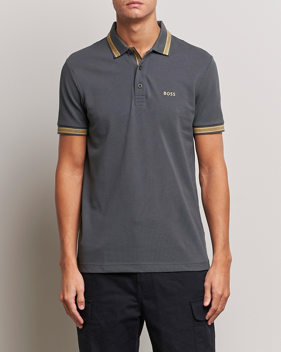Men | Polo Shirts | BOSS GREEN | Paddy Piké Dark Grey