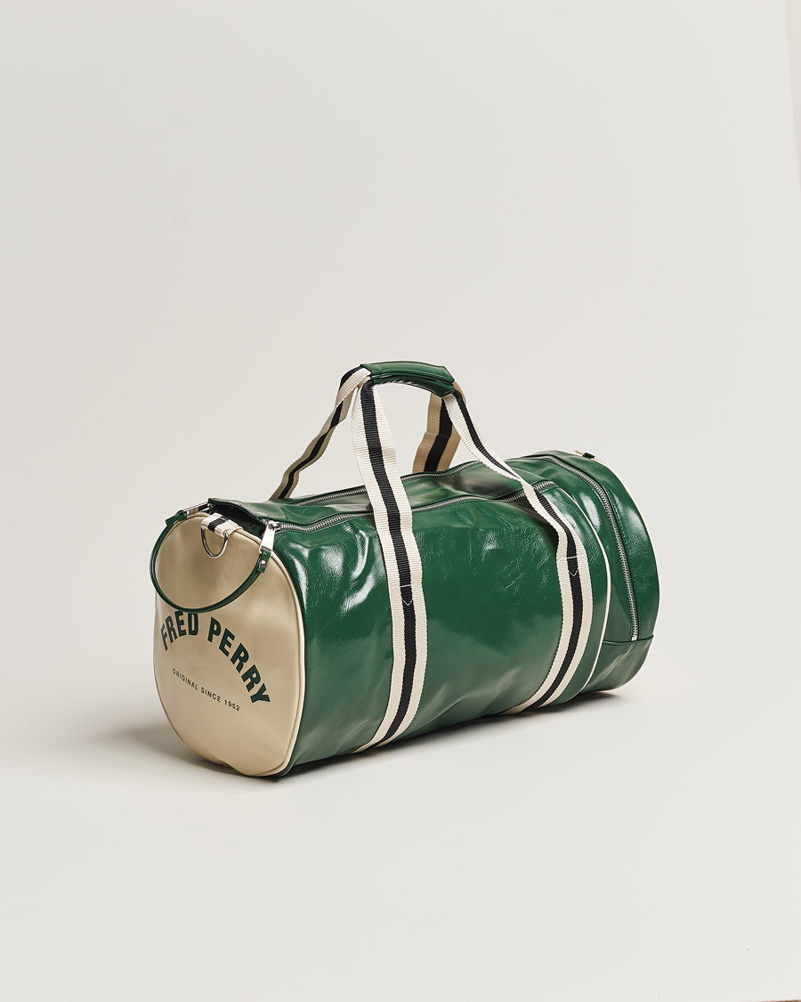 Men | Fred Perry Classic Barrel Bag Tartan Green | Fred Perry | Classic Barrel Bag Tartan Green