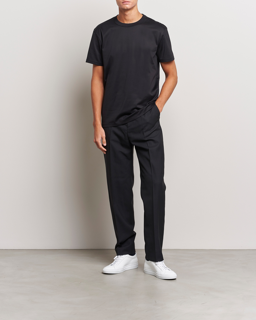 Men | T-Shirts | Bread & Boxers | Pima Cotton Crew Neck T-Shirt Black