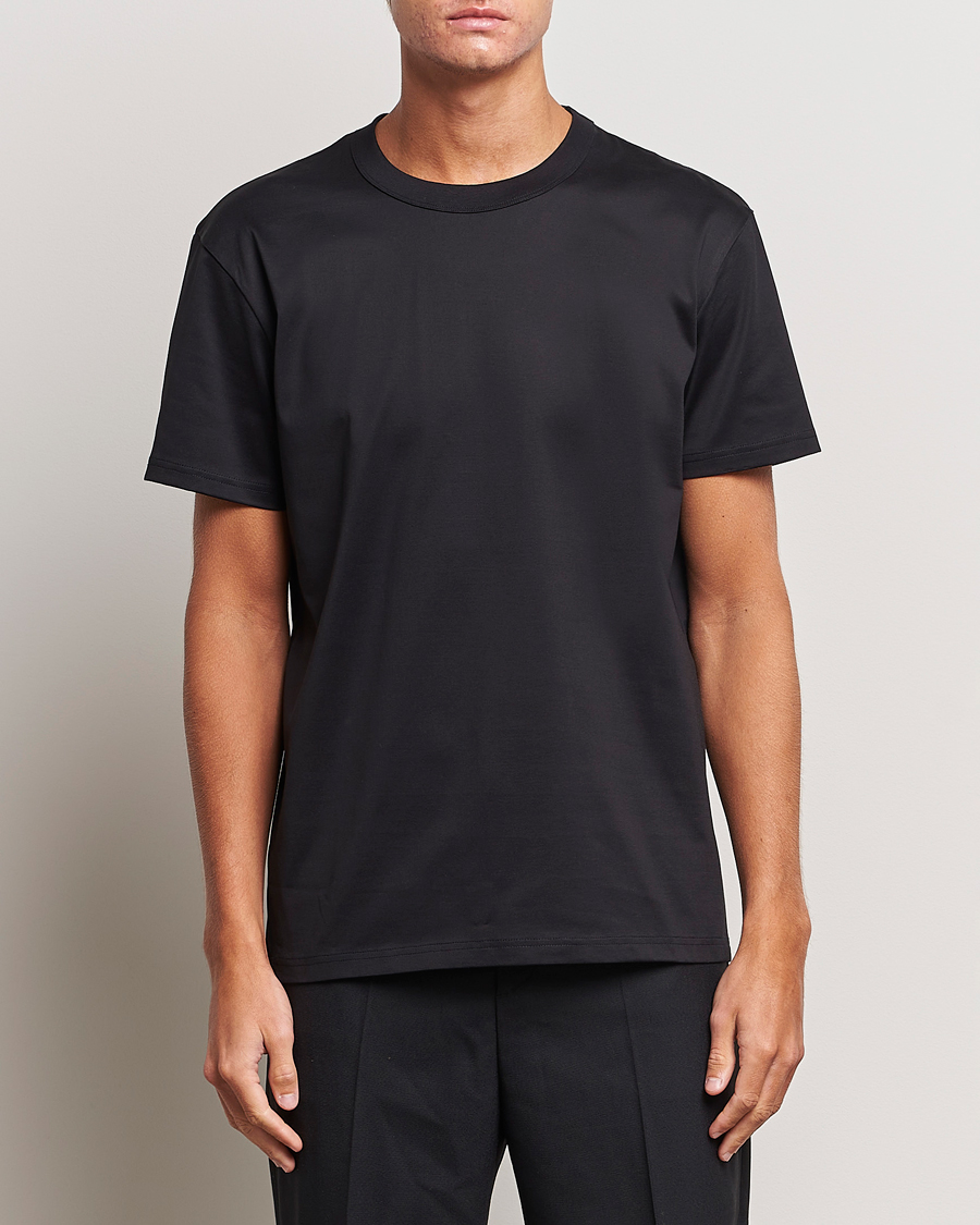 Men | T-Shirts | Bread & Boxers | Pima Cotton Crew Neck T-Shirt Black