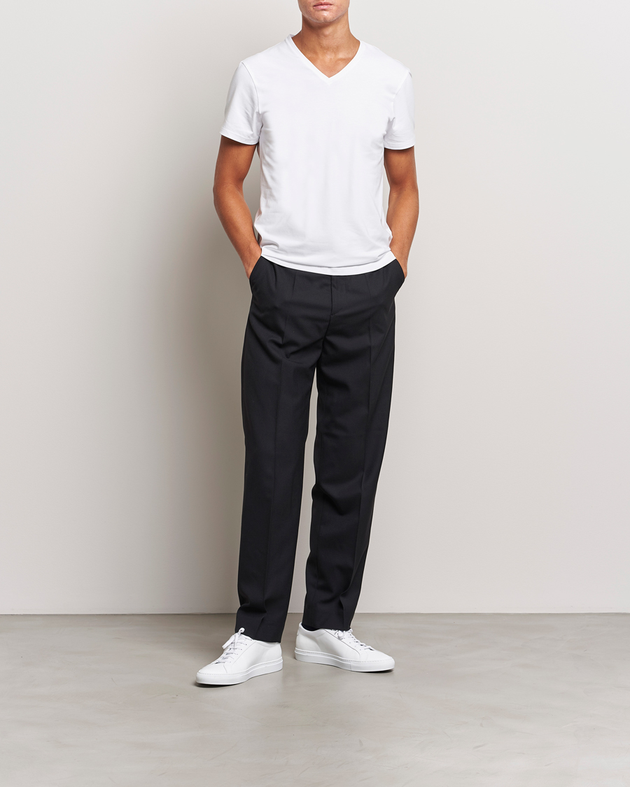 Men | T-Shirts | Bread & Boxers | 2-Pack V-Neck T-Shirt White