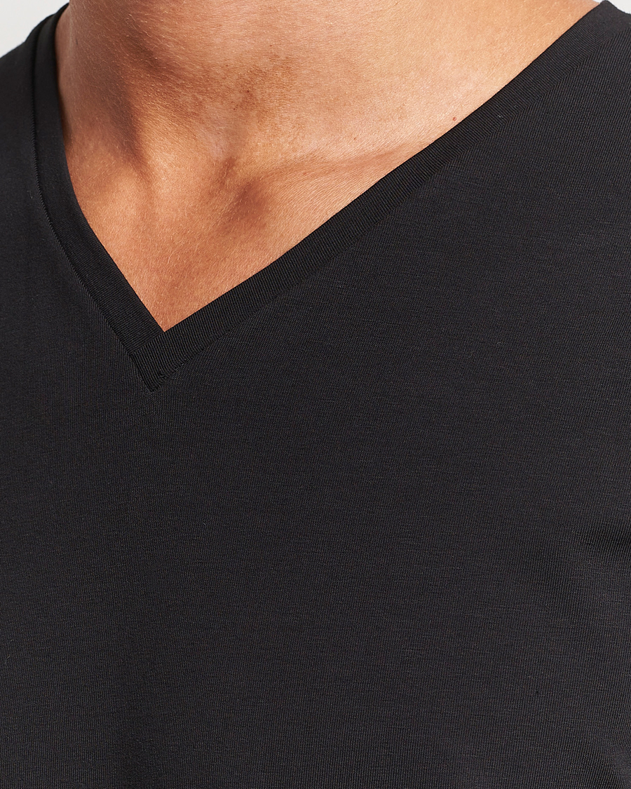 Men | T-Shirts | Bread & Boxers | 2-Pack V-Neck T-Shirt Black