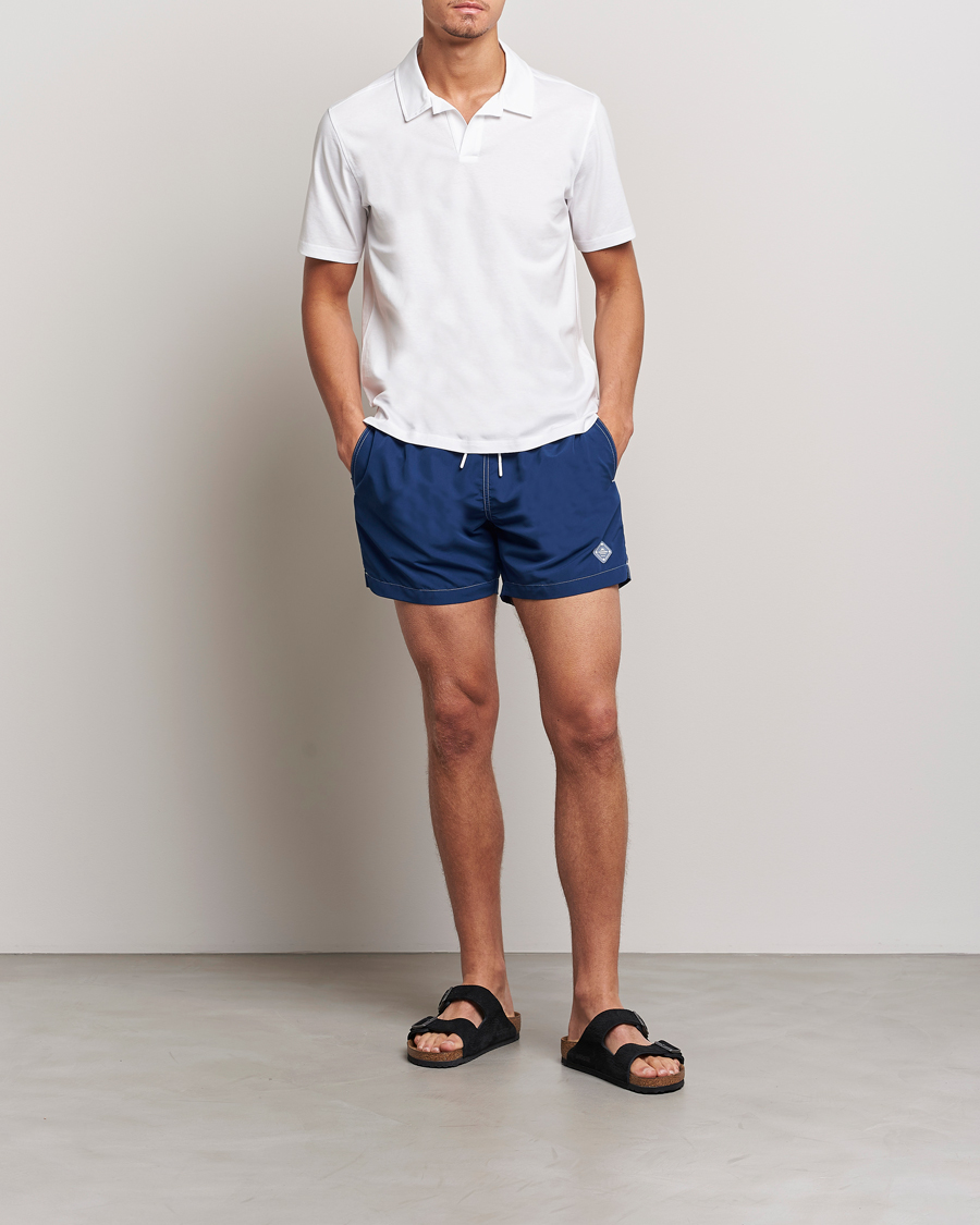 Men | Swimwear | J.Lindeberg | Banks Solid Swimshorts Midnight Blue