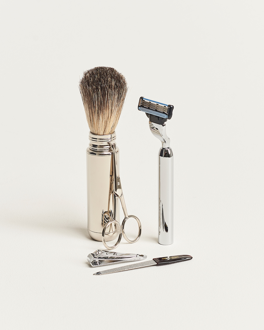 Men | Home | F. Hammann | Shaving and Manicure Set Dark Brown