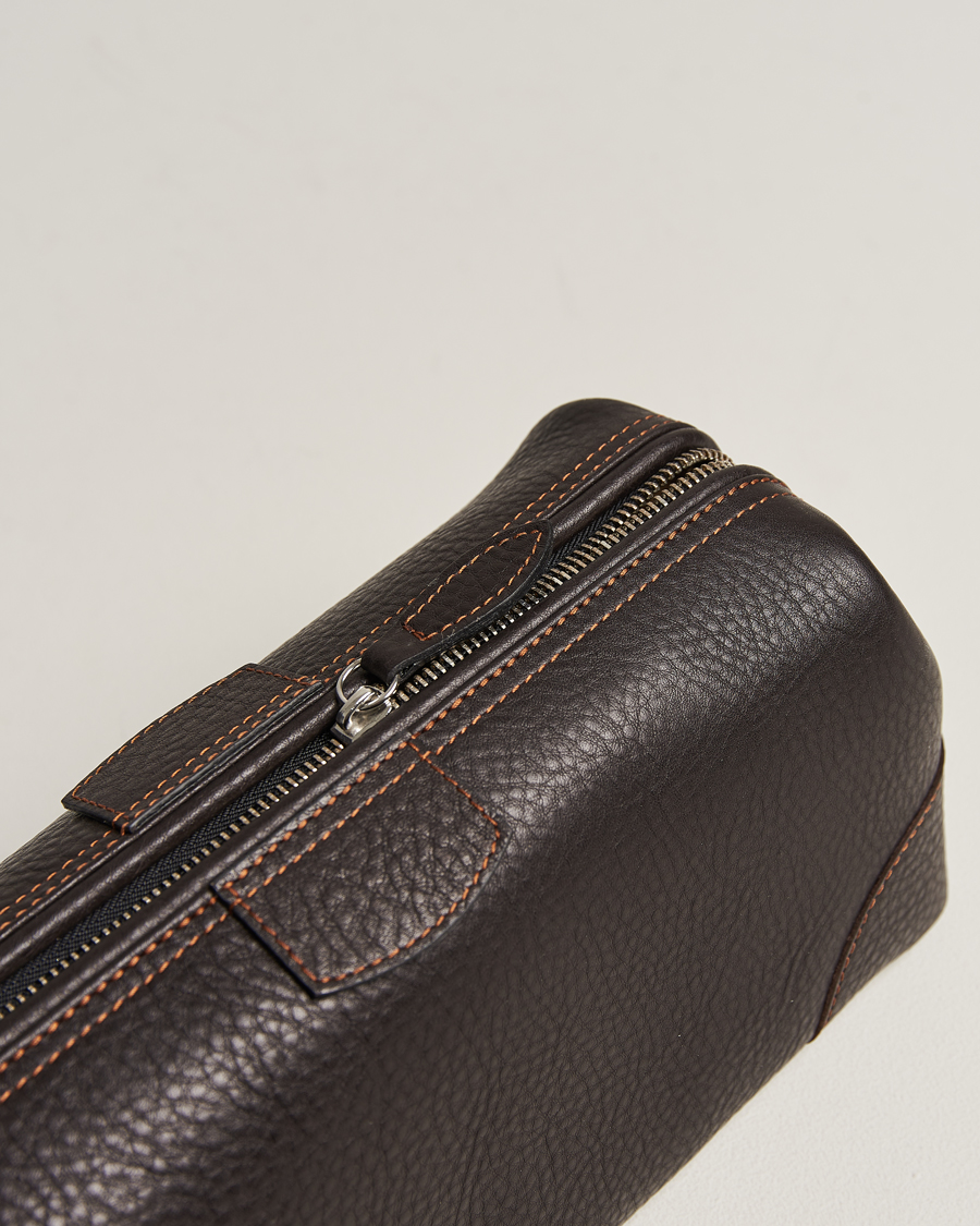 Men | Bags | F. Hammann | Large Washbag Dark Brown
