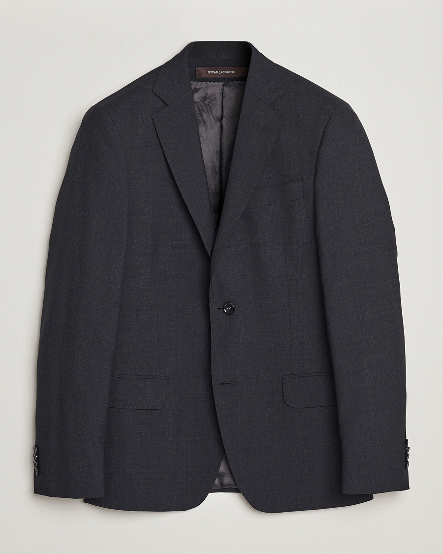 Men | Blazers | Oscar Jacobson | Edmund Wool Blazer Grey