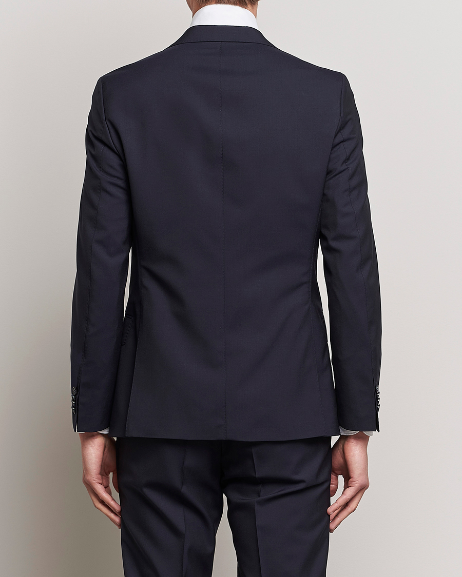 Men | Blazers | Oscar Jacobson | Edmund Wool Blazer Navy