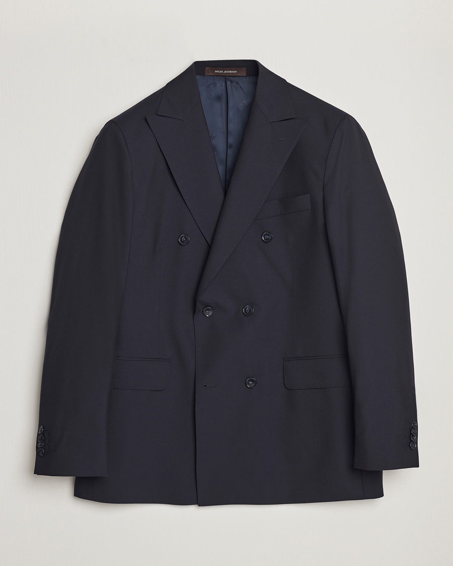 Men | Blazers | Oscar Jacobson | Farris Wool Blazer Navy