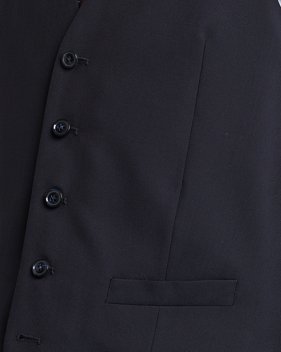 Men | Blazers | Oscar Jacobson | Carlo Wool Waistcoat Navy