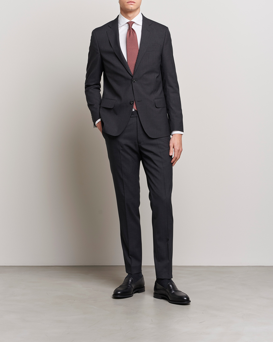 Men | Trousers | Oscar Jacobson | Denz Wool Trousers Grey