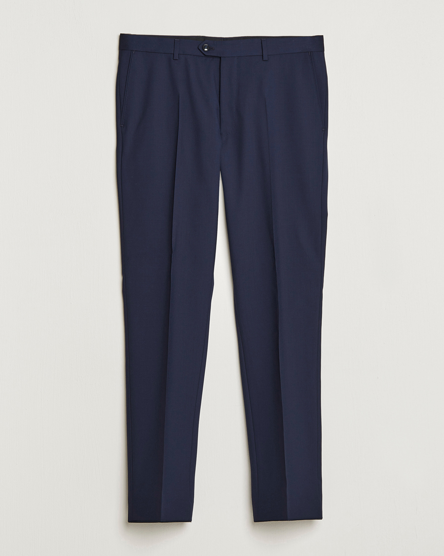 Men | Trousers | Oscar Jacobson | Denz Wool Trousers Blue