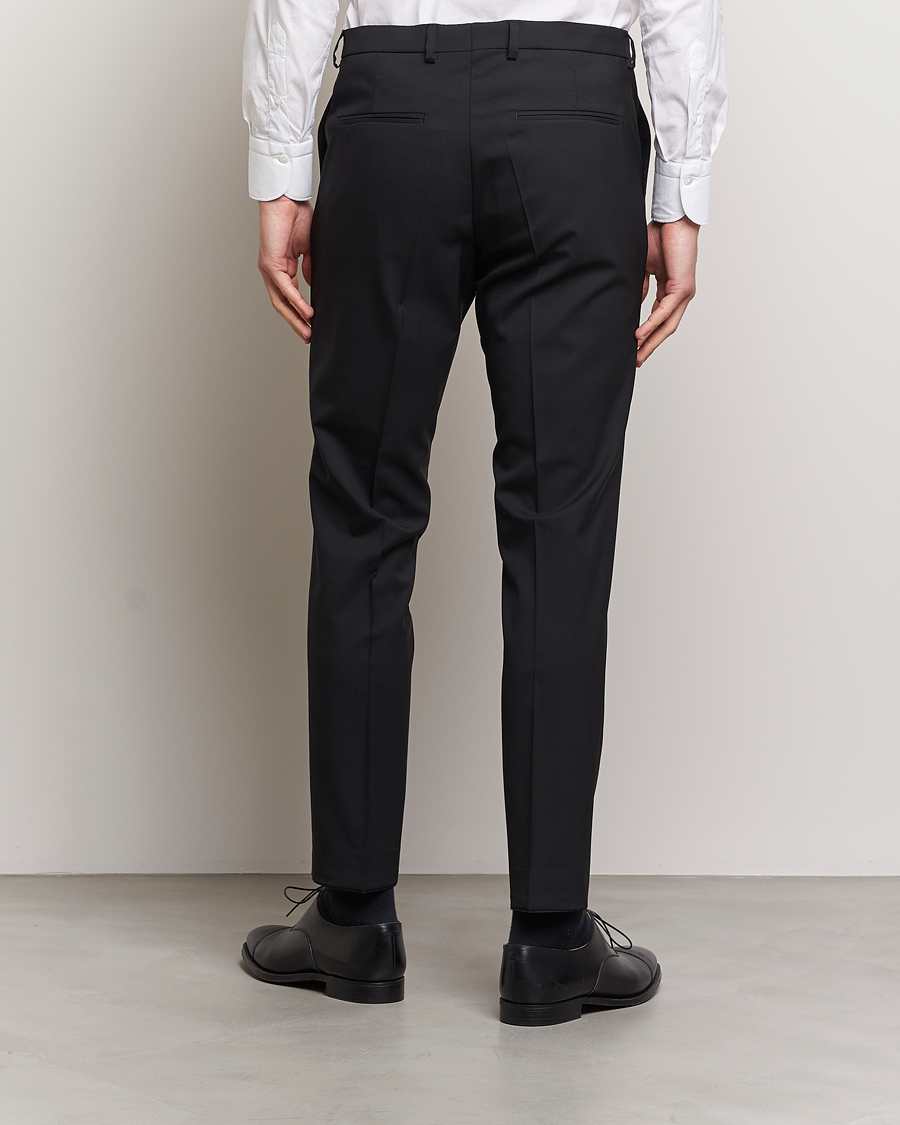 Men | Trousers | Oscar Jacobson | Denz Wool Trousers Black