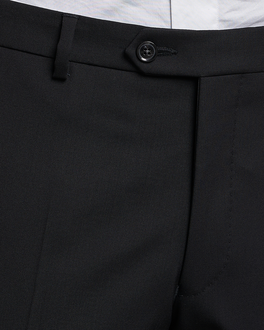 Men | Trousers | Oscar Jacobson | Denz Wool Trousers Black