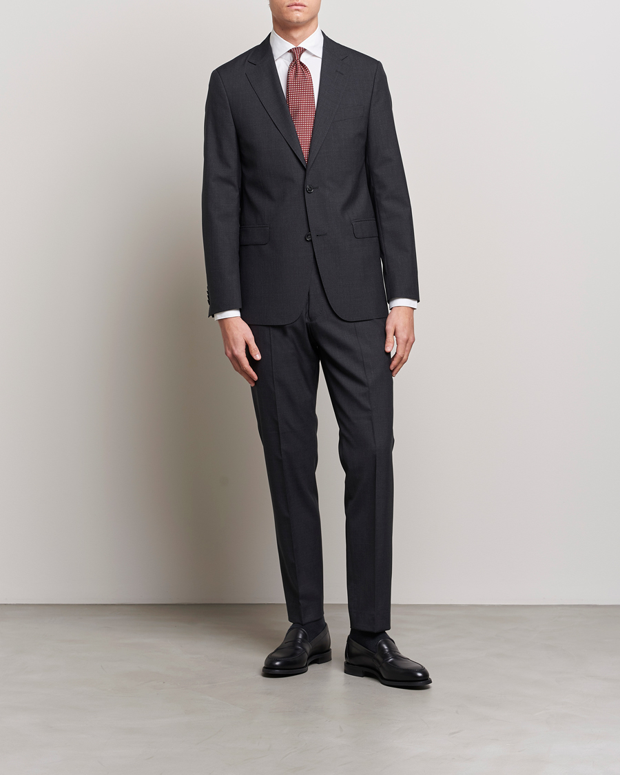 Men | Trousers | Oscar Jacobson | Diego Wool Trousers Grey