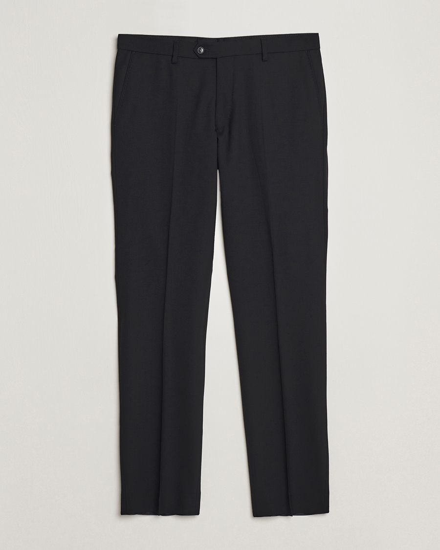 Men | Trousers | Oscar Jacobson | Diego Wool Trousers Black