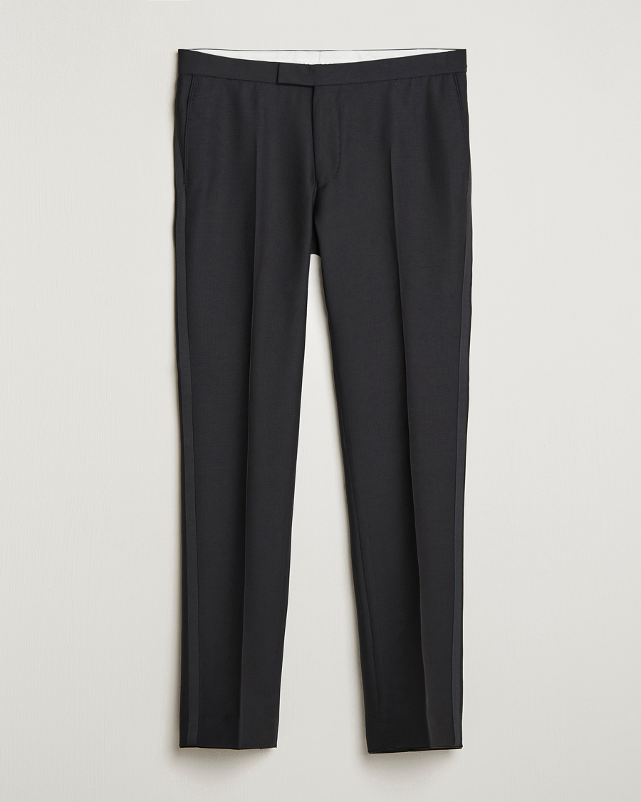 Men | Trousers | Oscar Jacobson | Duke Wool Trousers Black