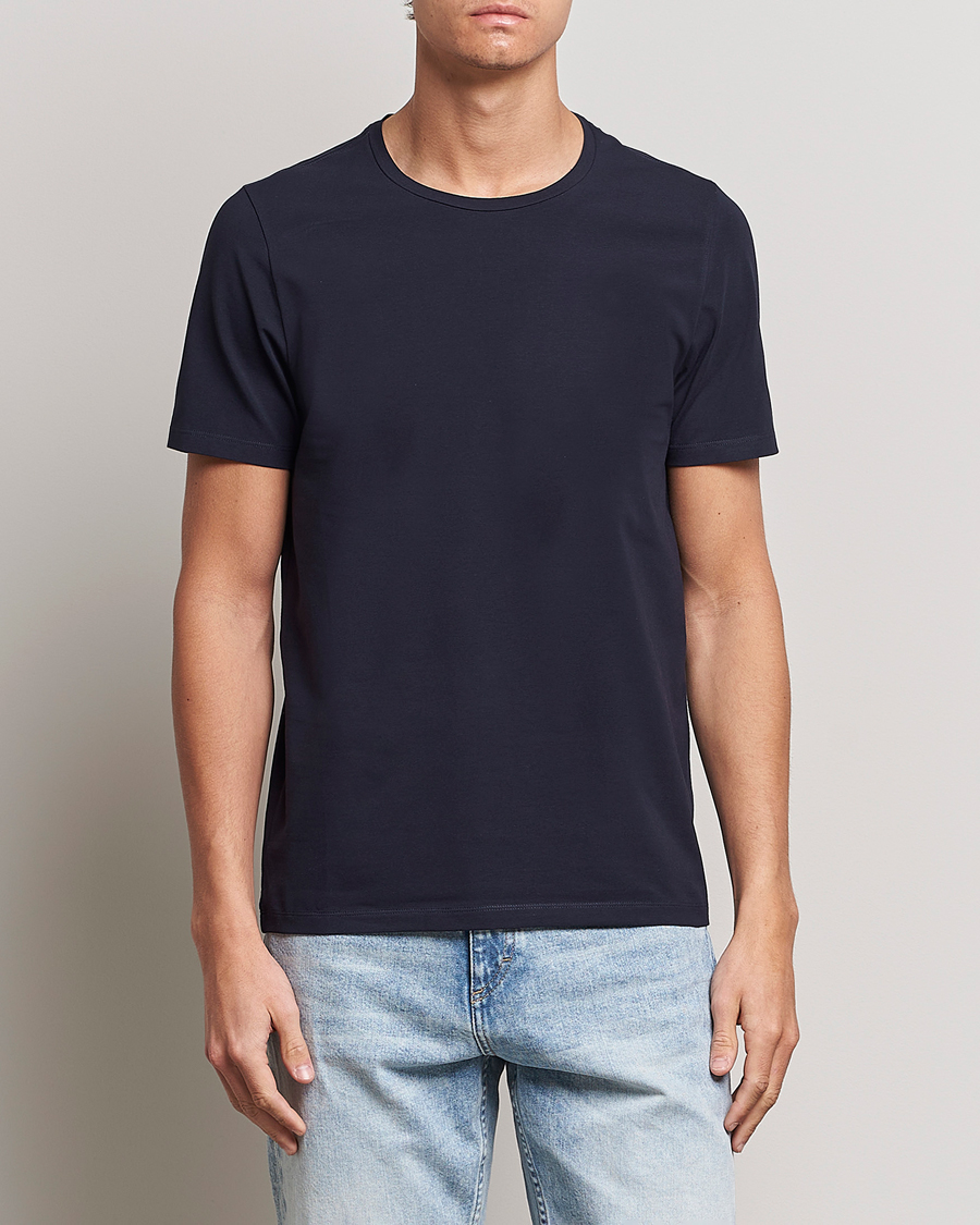 Men | T-Shirts | Oscar Jacobson | Kyran Cotton T-shirt S-S Navy