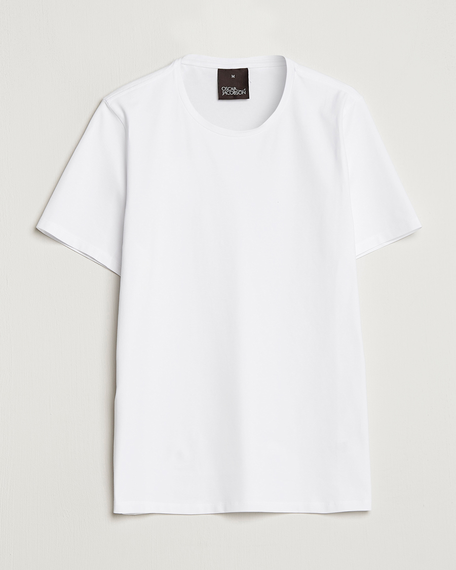 Men | T-Shirts | Oscar Jacobson | Kyran Cotton T-shirt S-S White