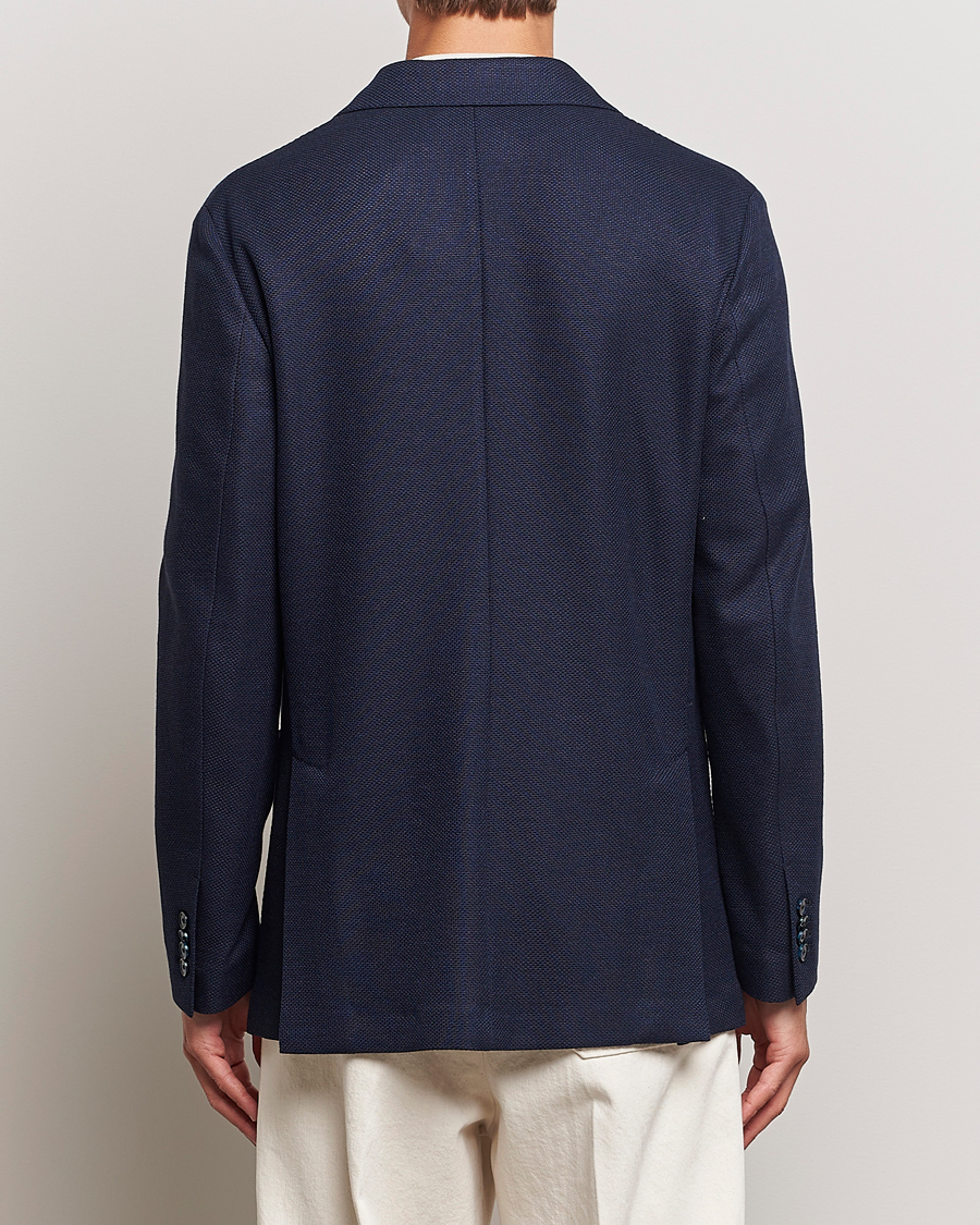 Men | Blazers | Brioni | Wool/Silk Jacquard Jersey Blazer Navy