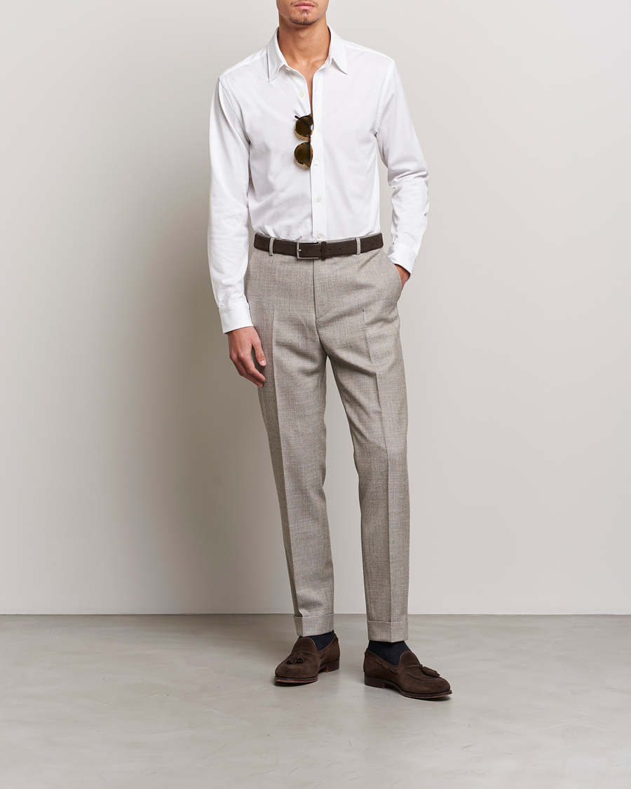Men | Shirts | Brioni | Soft Cotton Jersey Shirt White