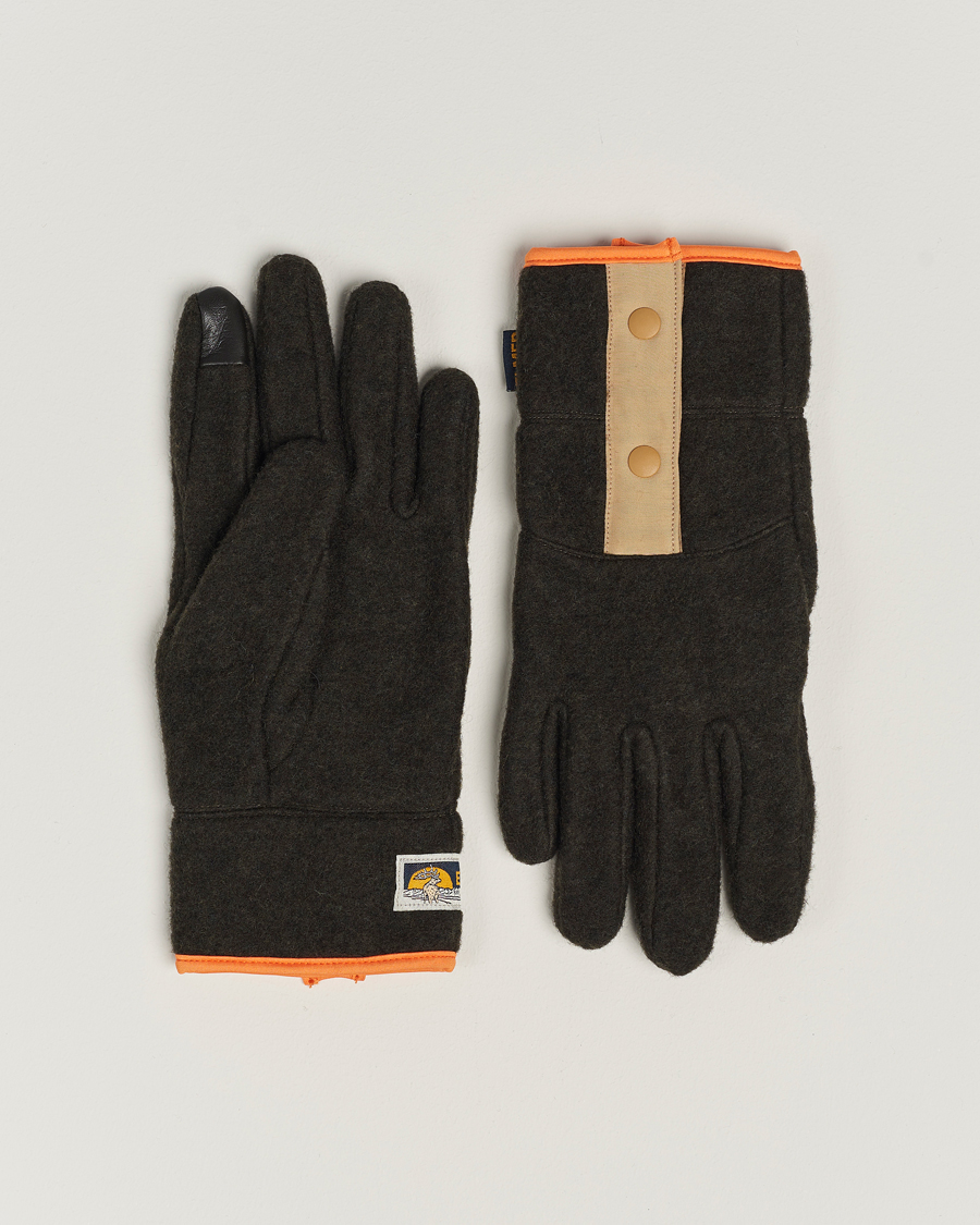 Men | Gloves | Elmer by Swany | Recycled Wool Fleece Gloves Dark Brown