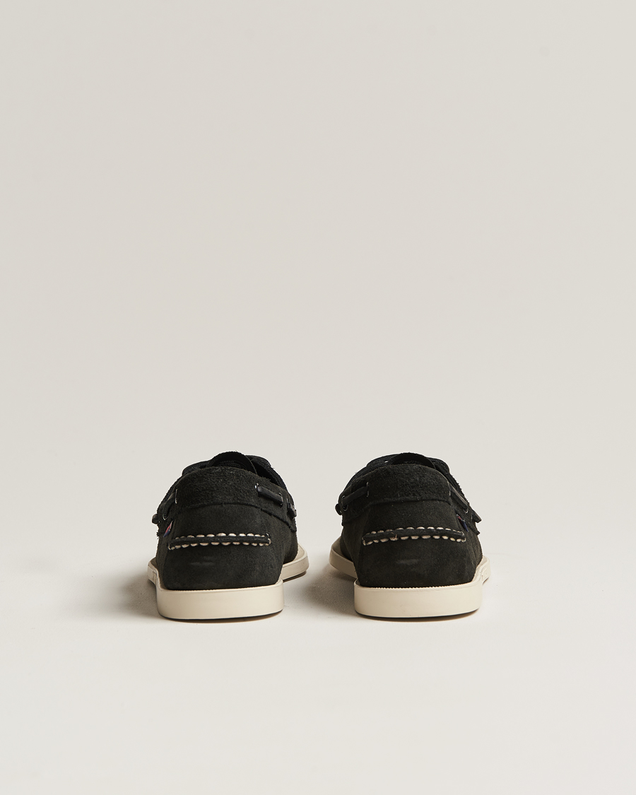 Men | Boat Shoes | Sebago | Docksides Suede Boat Shoe Black