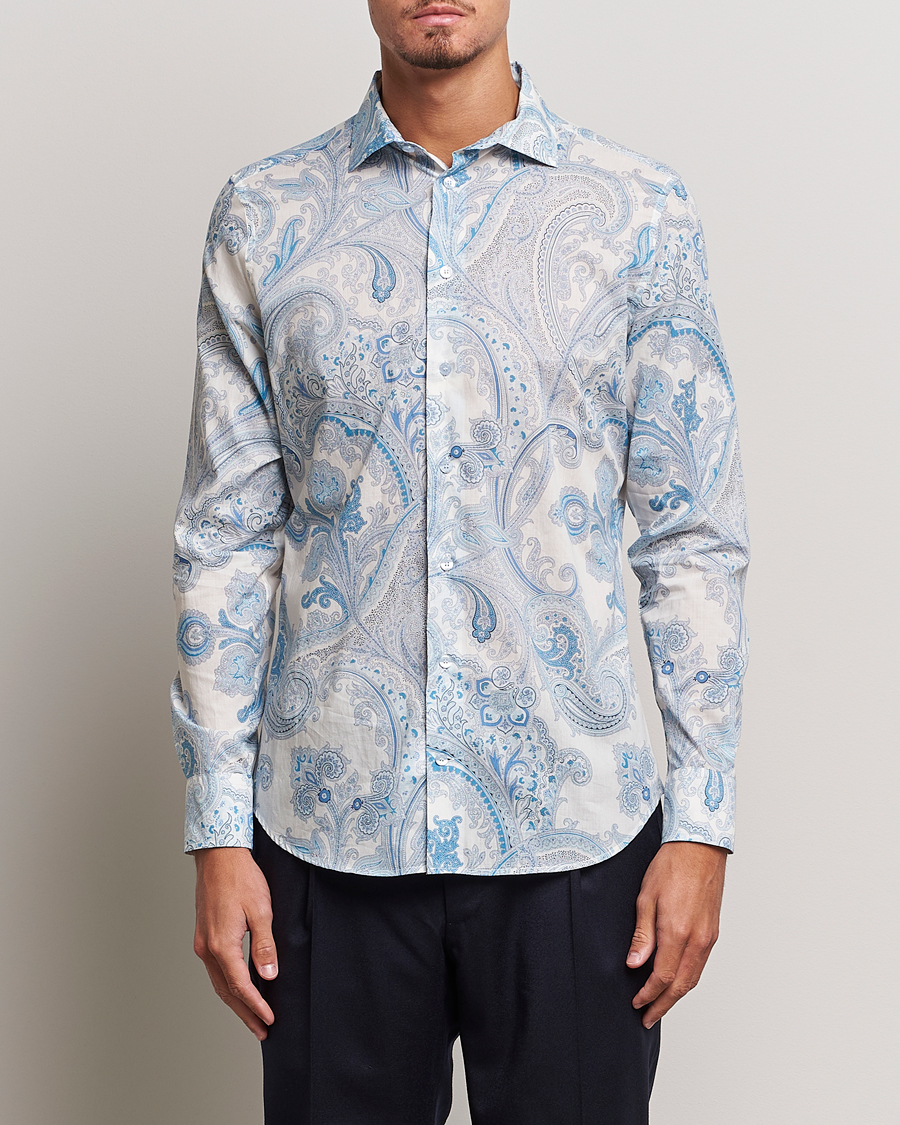 Men | Shirts | Etro | Slim Fit Paisley Shirt Azzurro